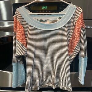 Jaide and Me Black White Striped Knit Top